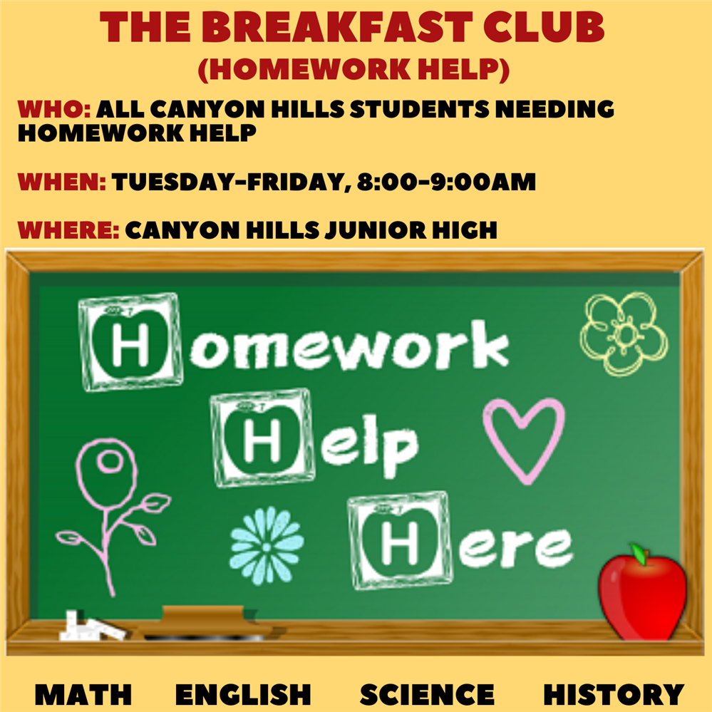 the breakfast club homework help tuesday through friday 8am to 9am